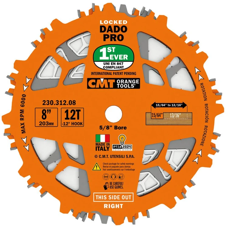 CMT Zestaw Dado D203 d15,88 K20 c3,38 Z12 230.312.08