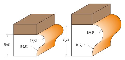 CMT frez do parapetów R9,5/5,5 HM D31,7 I25,4 S12,7 855.804.11B – zdjęcie 2