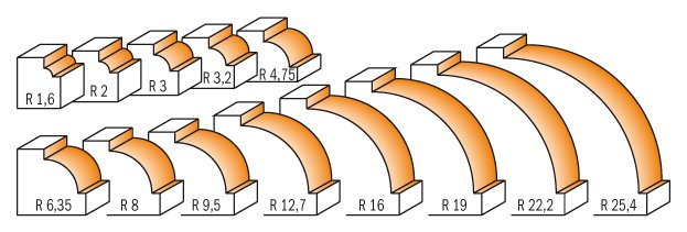CMT frez zaokrąglający ćwierćwałek R16 HM D44,5 I22 S6,35 839.445.11 – zdjęcie 2