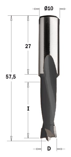 CMT wiertło nieprzelotowe HM D5,1 I27 L57,5 S10 RH 310.051.11 – zdjęcie 1
