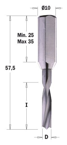 CMT wiertło nieprzelotowe HM D6,35 I27 L57,5 S10 LH 310.064.12 – zdjęcie 1