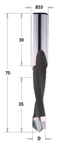 CMT wiertło nieprzelotowe XTREME HM D12 I35 L70 S10 RH 311.120.41 – zdjęcie 1