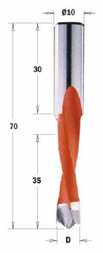 CMT wiertło nieprzelotowe XTREME HM D8 I45 L70 S10 LH 311.580.42 – zdjęcie 1