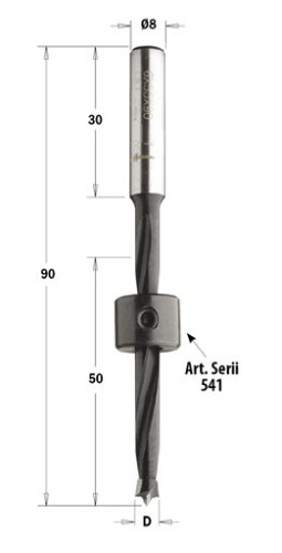 CMT wiertło nieprzelotowe HM D12 I50 L90 S8 RH 540.120.11 – zdjęcie 1