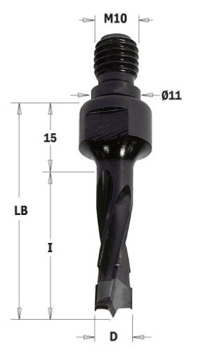 CMT wiertło nieprzelotowe z gwintem HM D12 I50 S10 RH 340.120.11 – zdjęcie 1