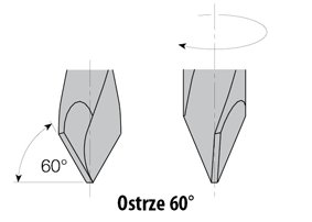 CMT wiertło przelotowe HM D6 I43 L70 S8 LH 368.060.12 – zdjęcie 2