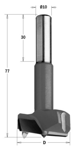 CMT wiertło puszkowe HM D35 L77 S10 RH 370.350.11 – zdjęcie 1