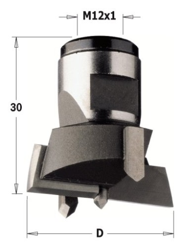 CMT wiertło puszkowe z gwintem HM D40 L30 S12 RH 501.400.11 – zdjęcie 1