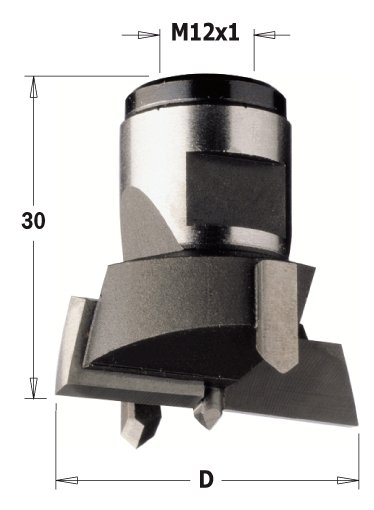 CMT wiertło puszkowe z gwintem HM D40 L30 S12 LH 501.400.12 – zdjęcie 1