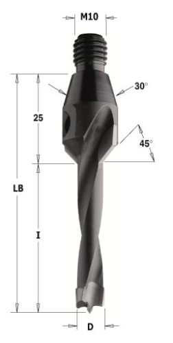 CMT wiertło z pogłębiaczem z gwintem HM D6 I40 S10 RH 336.060.11 – zdjęcie 1