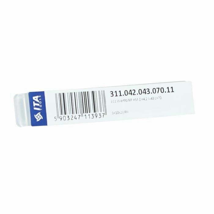 ITA TOOLS wiertło nieprzelotowe HM D4,2 I43 L70 S10 RH 311.042.043.070.11 – zdjęcie 5