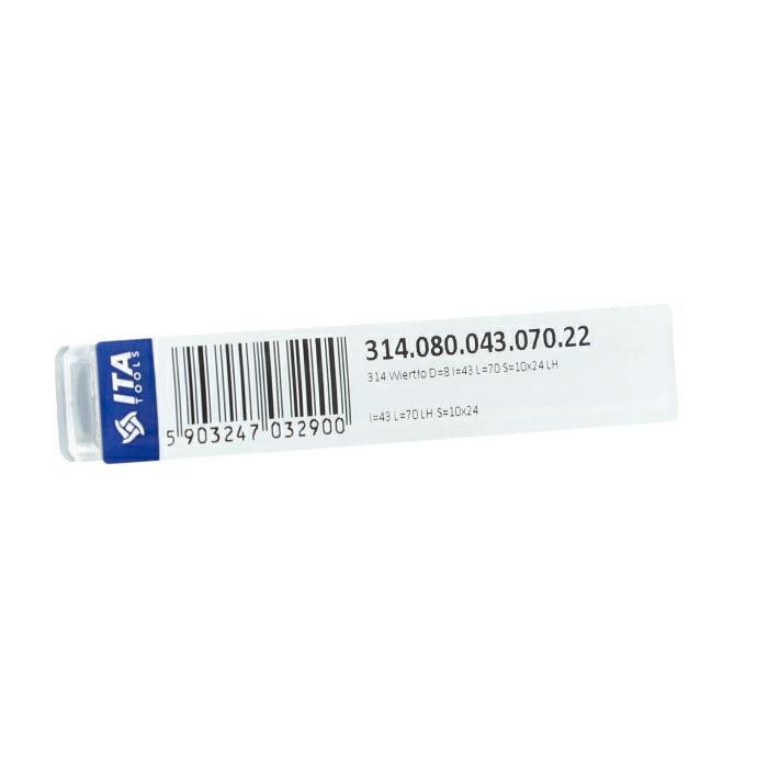 ITA TOOLS wiertło przelotowe VHM D8 I43 L70 S10 LH 314.080.043.070.22 – zdjęcie 5