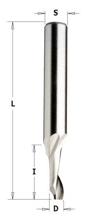CMT frez spiralny HSS do aluminium pozytyw Z1 D4 I40 L100 S8 188.041.51 – zdjęcie 1