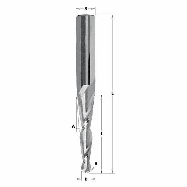 CMT frez kulisto-stożkowy R0,4 A6,2° D0,8 I25,4 L76,2 S6,35 Z3 152.064.082 – zdjęcie 1