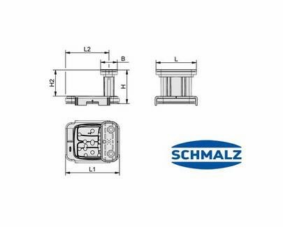 SCHMALZ Blok podciśnieniowy VCBL-K2-PRO 130x30x100 Q [poprzeczny] 10.01.12.04088 – zdjęcie 1