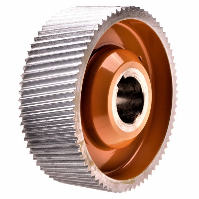 ELASTOMERI Rolka stalowa D=140 F=35 I=50 klin 10 mm chrom Prof A Skos WEINIG WES.140035050.WAU – zdjęcie 4