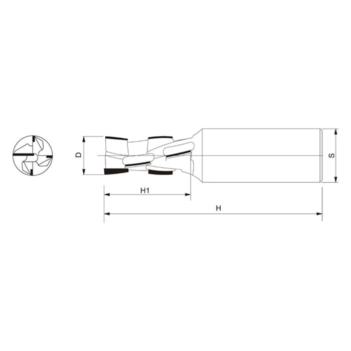 GLOBUS Frez diamentowy Z2+1 D12 I25 S12 mm / TOP