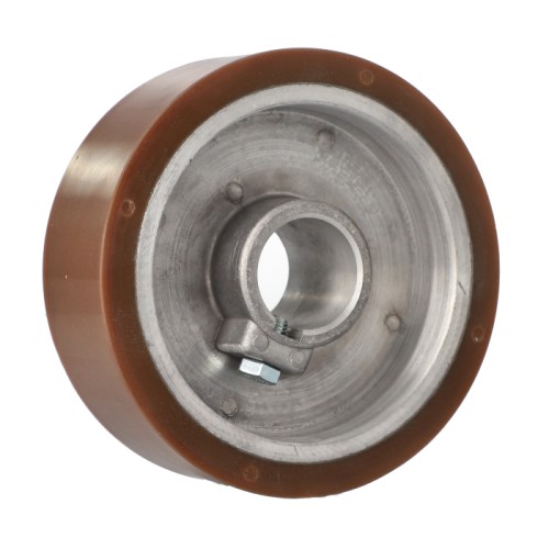 ELASTOMERI Rolka gumowa D140 F35 I50 klin 10 mm korpus ALU 70 ShA WEINIG – zdjęcie 1