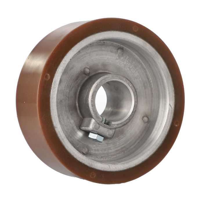 ELASTOMERI Rolka gumowa D140 F35 I50 klin 10 mm korpus ALU 70 ShA WEINIG – zdjęcie 1