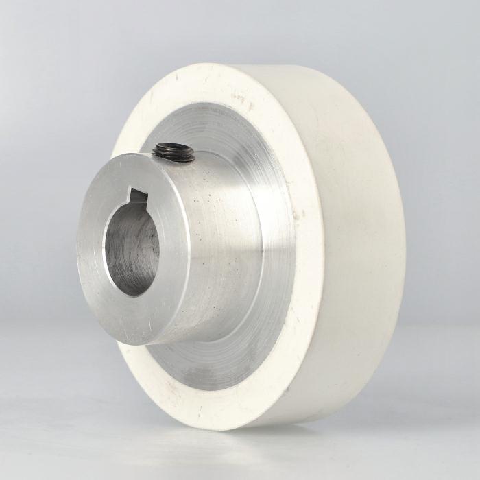 ELASTOMERI Rolka gumowa D100 F25 I30 L55 klin 8 korpus ALU 60 ShA SCM – zdjęcie 3
