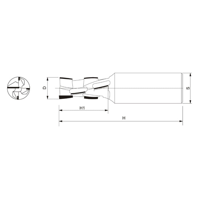 GLOBUS Frez diamentowy Z2+1 D12 I25 S12 mm / TOP