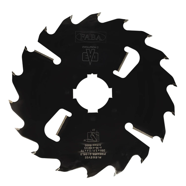 FABA piła tarczowa PI-510 EVO2 350x3,9/2,6x70 Z18+4 GS – przemysłowe rozcinanie wzdłużne