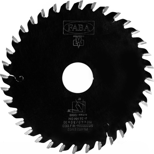 FABA piła tarczowa PI-402 EVO2 150x4/3x30 Z36 GM – Piłka tarczowa do rowków / Rozcinanie pojedyncze wzdłużne