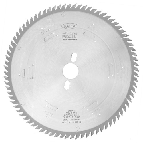 FABA piła tarczowa PI-605VT Premium 250x3/2x30 Z80 GS/GM – geometria KOMBI / bardzo dokładne cięcie