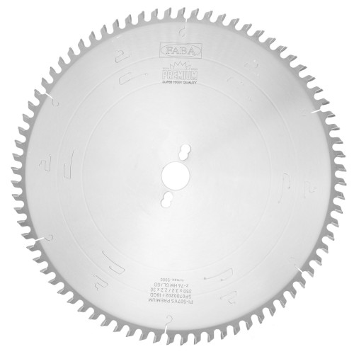 FABA piła tarczowa PI-507VS Premium 350x3,2/2,2x30 Z76 GŁ/GD – dokładne cięcie bez podcinaka / cięcie pionowe