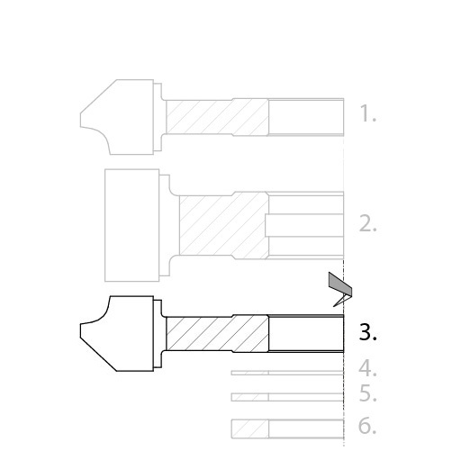FABA frez nasadzany profilowy Nr 3 134x20/40 Z4 HM – zaokrąglanie i fazowanie 5/45°
