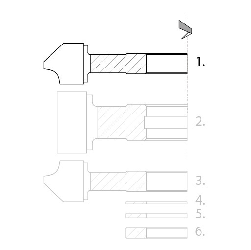FABA frez nasadzany profilowy Nr 1 134x20/40 Z4 HM – zaokrąglanie i fazowanie 5/45°