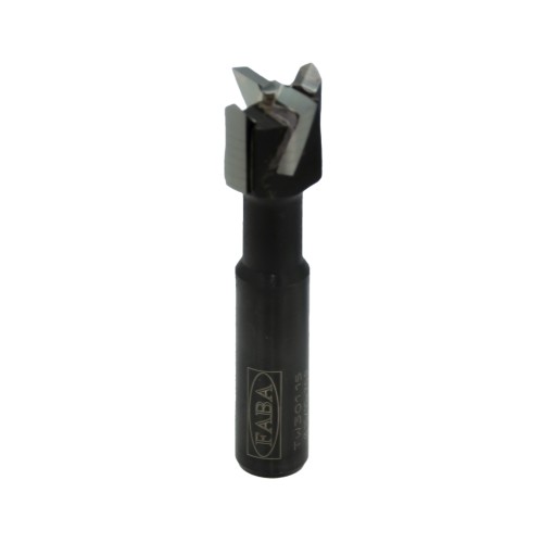 FABA wiertło puszkowe TW-301A 15/10x L57 HM Prawy ze zmiejszoną wysokością pilota drewna twardego;drewna klejonego;sklejki;płyt wiórowych;laminatów;płyt OSB;płyt LDF;MDF