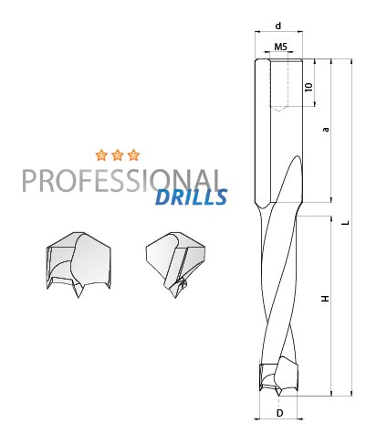 FABA wiertło nieprzelotowe lutowane WNL-01 13/10x38 L70 HM Prawy