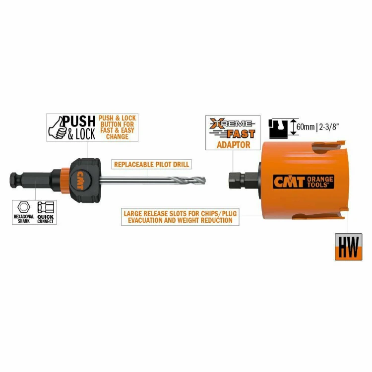 CMT otwornica uniwersalna XTREME FAST D118 mm – zdjęcie 3