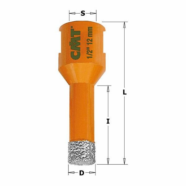 CMT otwornica diamentowa D10 mm I35 mm – zdjęcie 1