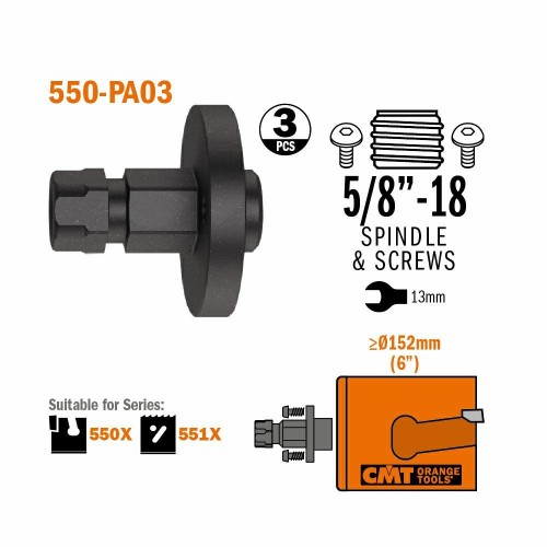 CMT adaptor 5/8" do otwornic > 150 mm 3 szt. – zdjęcie 1