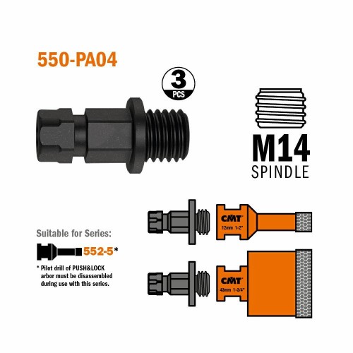 CMT adaptor M14 do otwornic 552.5 3 szt. – zdjęcie 1