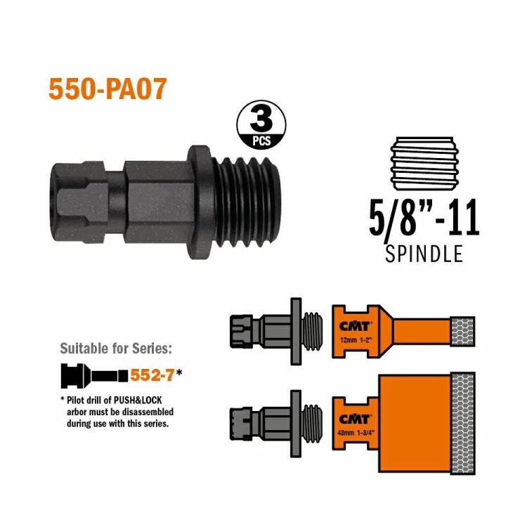 CMT adaptor M14 do otwornic 552.5 3 szt. – zdjęcie 1