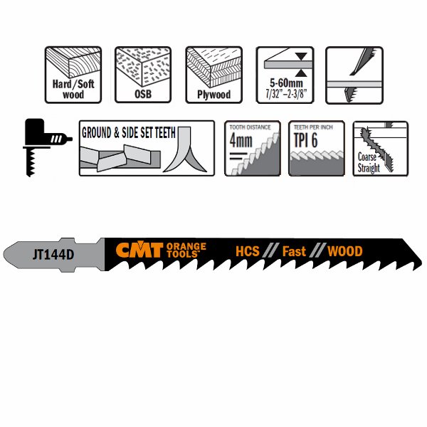CMT brzeszczot do wyrzynarki I 75 mm, L 100 mm, TS 4 mm, 100 szt. – zdjęcie 1