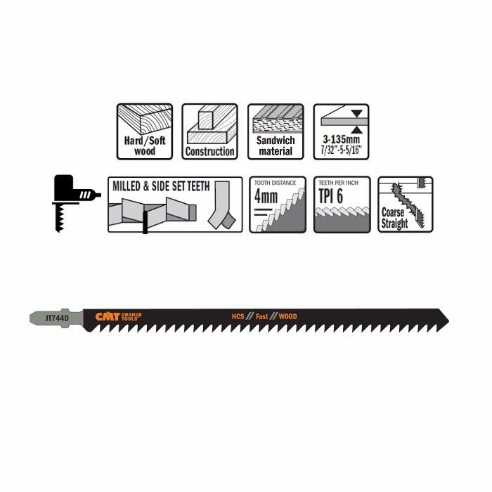 CMT brzeszczot do wyrzynarki I 0 mm, L 180 mm, TS 4 mm, 3 szt. – zdjęcie 1