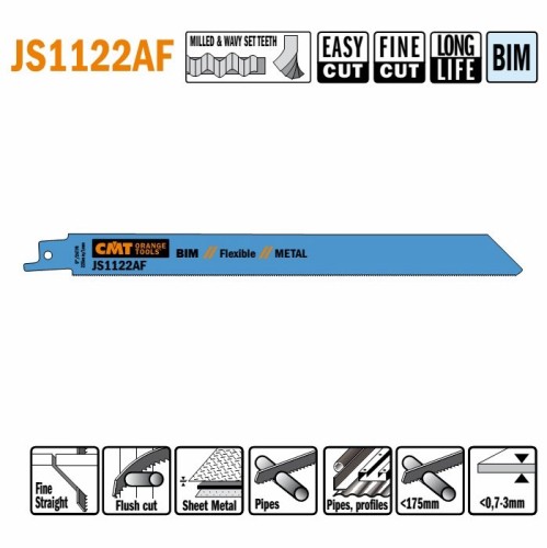 CMT brzeszczot do piły szablastej, H 19 mm, K 0,9 mm, TS 1 mm, TPI 24, 5 szt. – zdjęcie 1