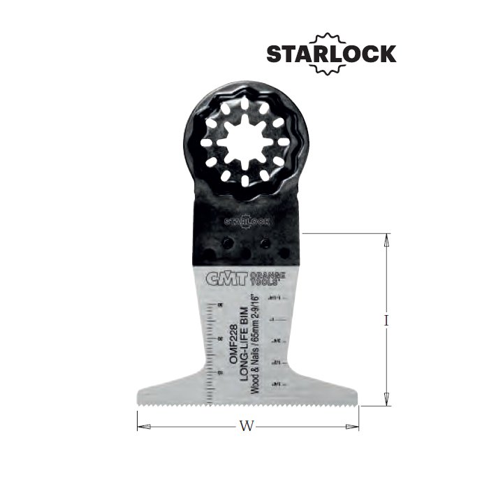 CMT brzeszczot oscylacyjny w 65, i 50 ts 1,4 tpi 18 5szt. starlock – multi-mat – zdjęcie 1