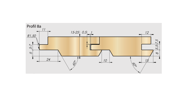 Faba Zestaw frezów do boazerii Z4 HSS 160x40xH34 mm / Profil 8a