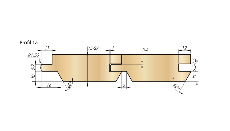 Faba Zestaw frezów do boazerii Z4 HSS 150x40xH36 mm / Profil 1a