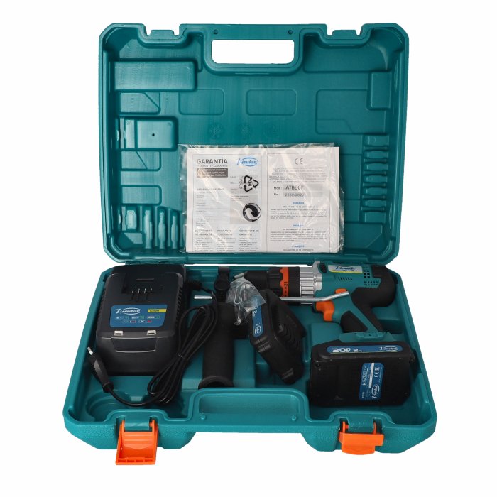 Virutex ATB80P Wiertarko - wkrętarka udarowa 20 V+ 2 szt bateria 2.0 Ah – zdjęcie 5
