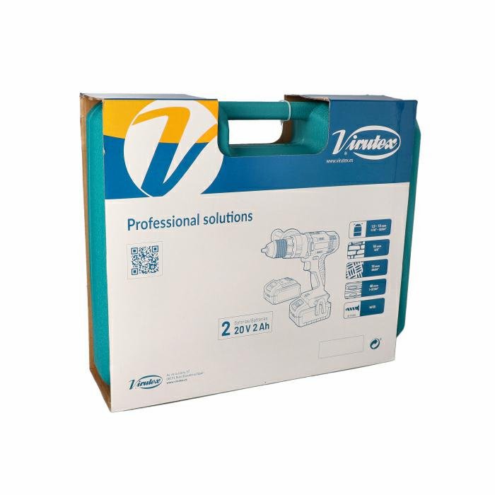 Virutex ATB80P Wiertarko - wkrętarka udarowa 20 V+ 2 szt bateria 2.0 Ah – zdjęcie 6