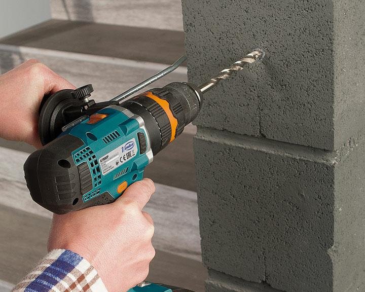 Virutex ATB80P Wiertarko - wkrętarka udarowa 20 V+ 2 szt bateria 4.0 Ah – zdjęcie 2