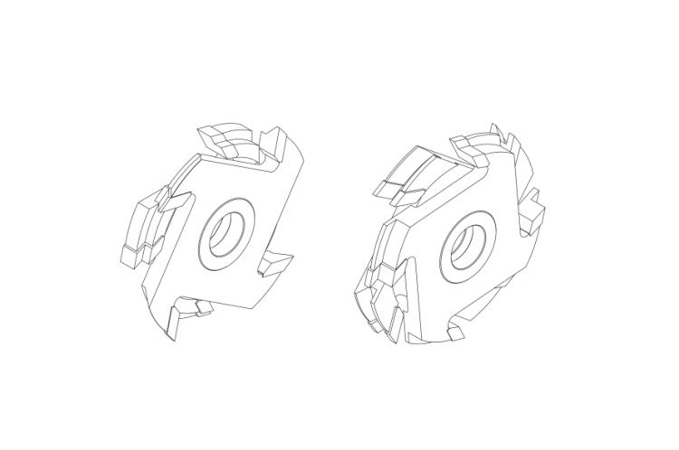 Faba Zestaw frezów do boazerii Z4 HM 160x40xH34 mm / Profil 7b