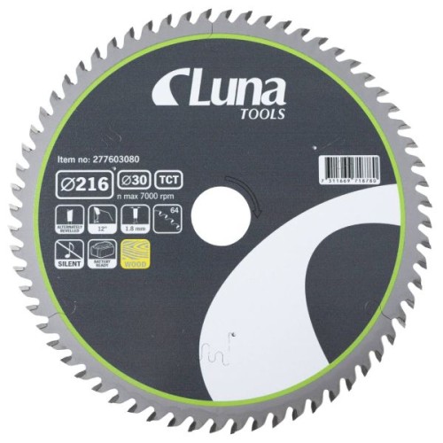 Luna Piła tarczowa Extra Thin 216x30 Z64