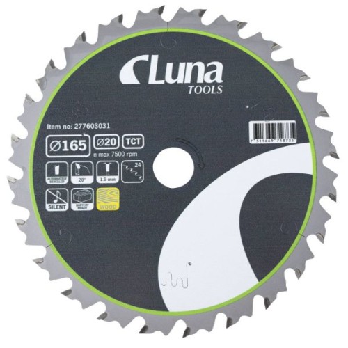 Luna Piła tarczowa Extra Thin 165x20 Z24